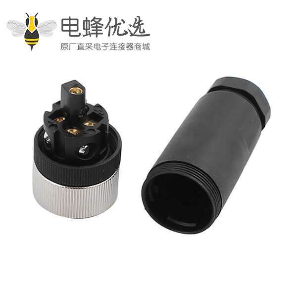 M12 5芯母头直式现场组装式插头10PCS