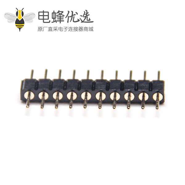 单排圆孔插针180度10针全金间距2.0mm长10mm 2pcs