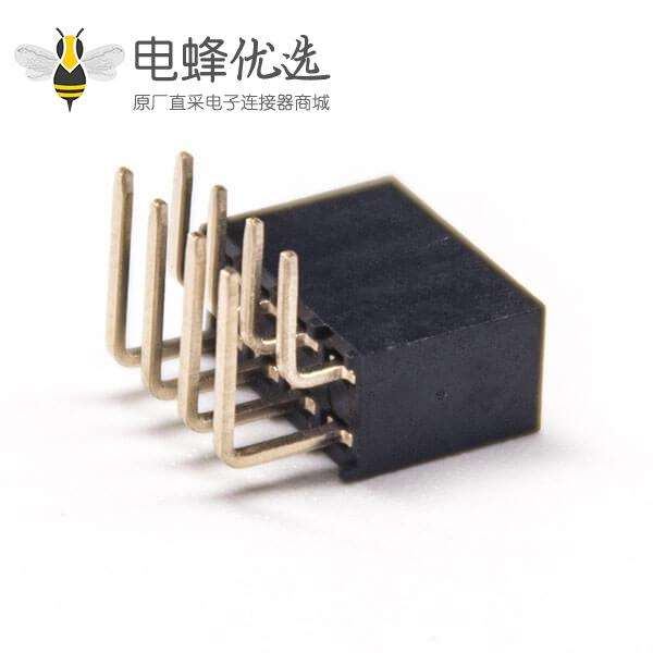 双排针座90度单塑2&times;4Pin排母2.0mm穿孔10pcs