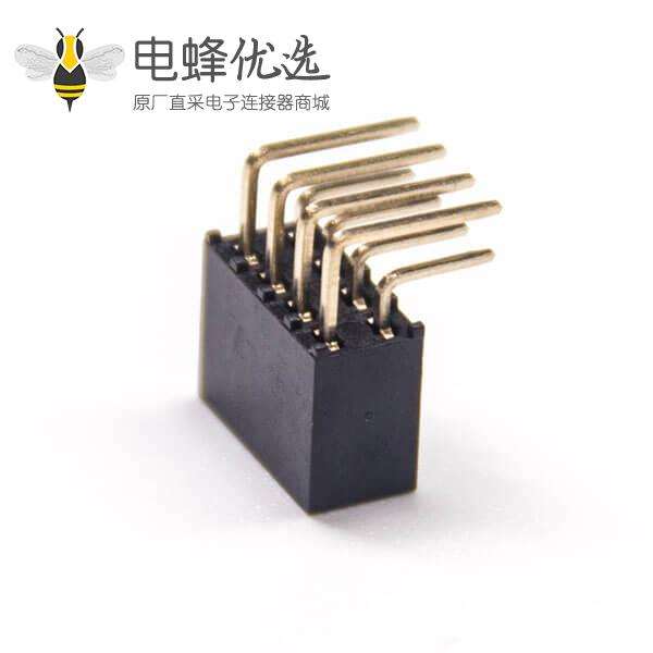 双排针座90度单塑2&times;4Pin排母2.0mm穿孔10pcs