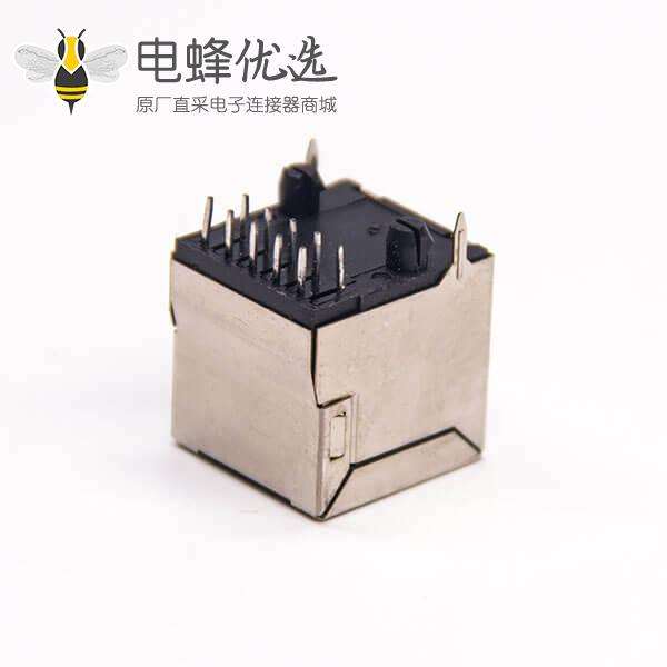 rj45直插8p8c带屏蔽式插PCB板网络接口