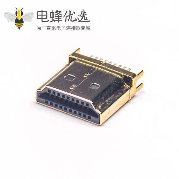 HDMI公座接头19p直角180度4个角