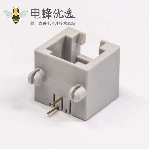 rj11连接器6p2c弯式全塑插pcb板网络模块化连接器