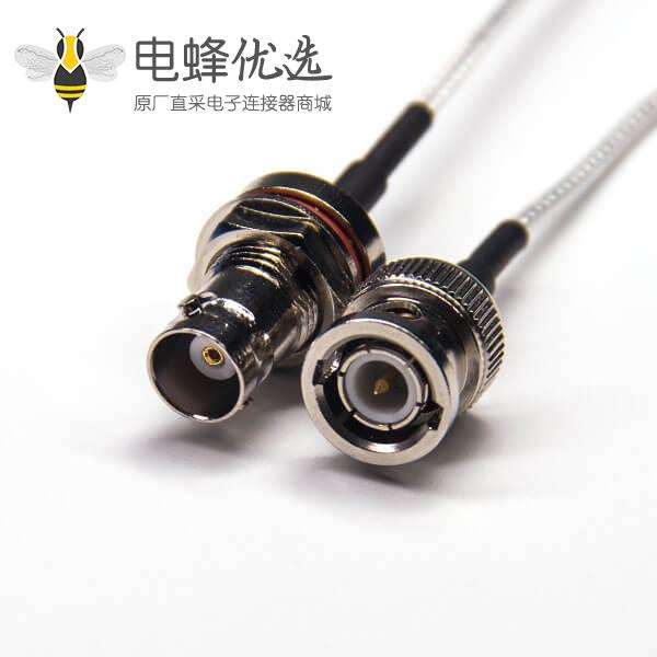 BNC公头直式转BNC母头直式防水式同轴线缆接RG316