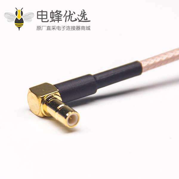 BNC转SMB射频线母头直式50欧姆大六角防水前锁板转SMB弯式母头接RG316线
