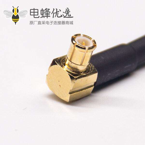 RF射频线材F头母头直式50欧姆转MCX公头弯式接RG316线