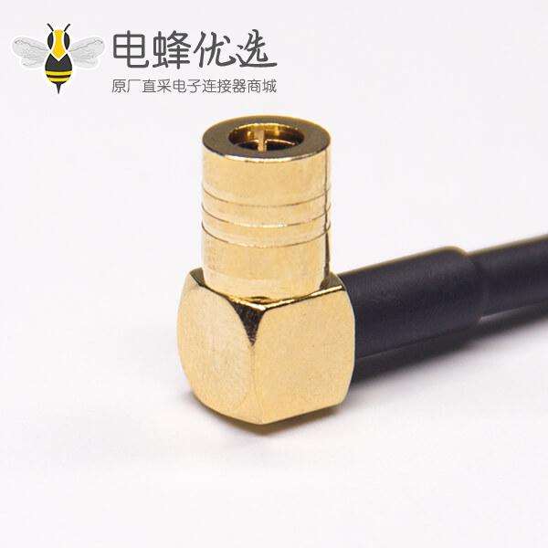 MCX信号线90度弯公头转SMB弯式母头线接RG174