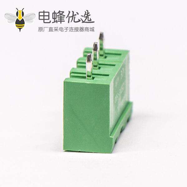 对插绿色接线端子直式3芯穿孔式直式插拔式绿色端子