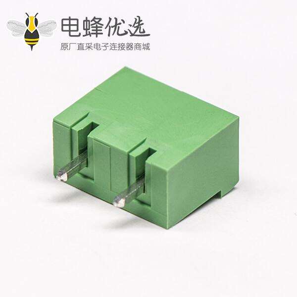 直插式接线端子2芯两侧实心端子座直式插拔连接器