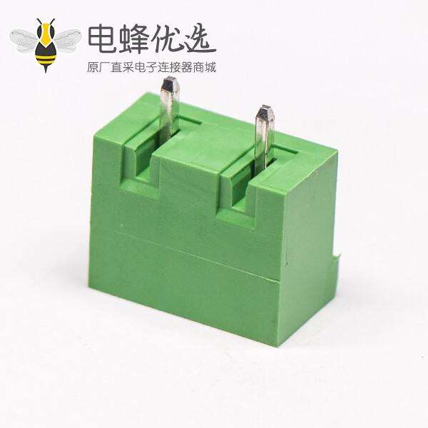 直插式接线端子2芯两侧实心端子座直式插拔连接器
