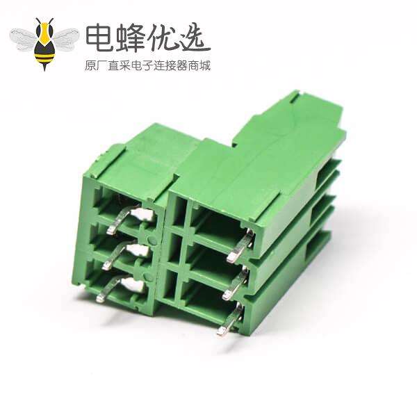 螺钉接线端子2层私心表贴插孔式绿色端子接线