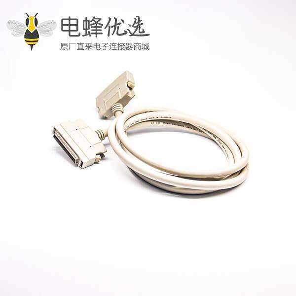 SCSI68针HPDB型HPDB68芯公转公按键式注塑成型线2米