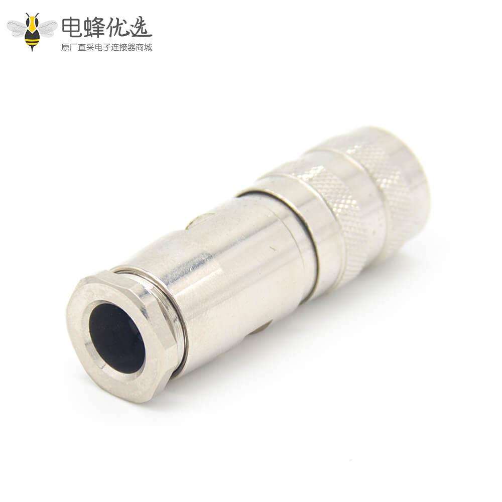 5芯工业插头接线 M16直式电缆母头连接器