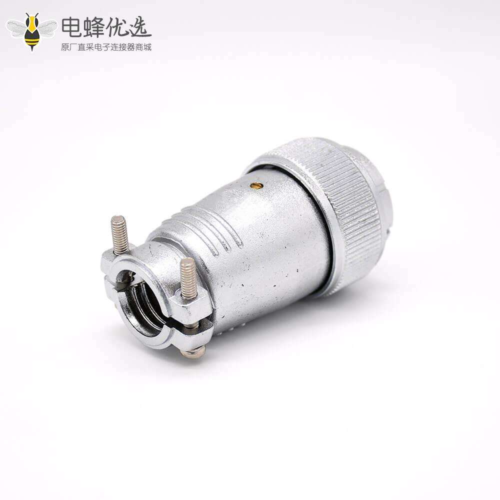 公插头P32 6芯直式航空连接器接线安装