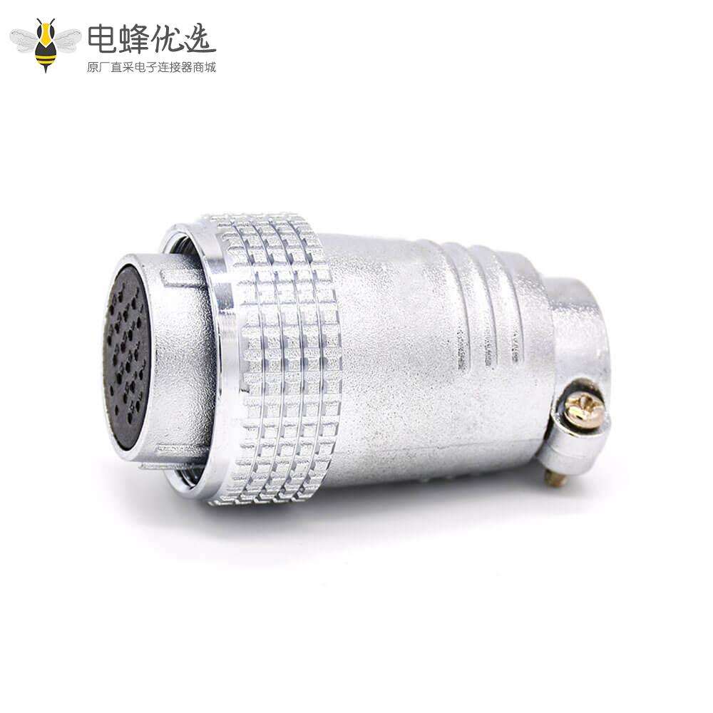 20P插头P28直式母头接线连接器