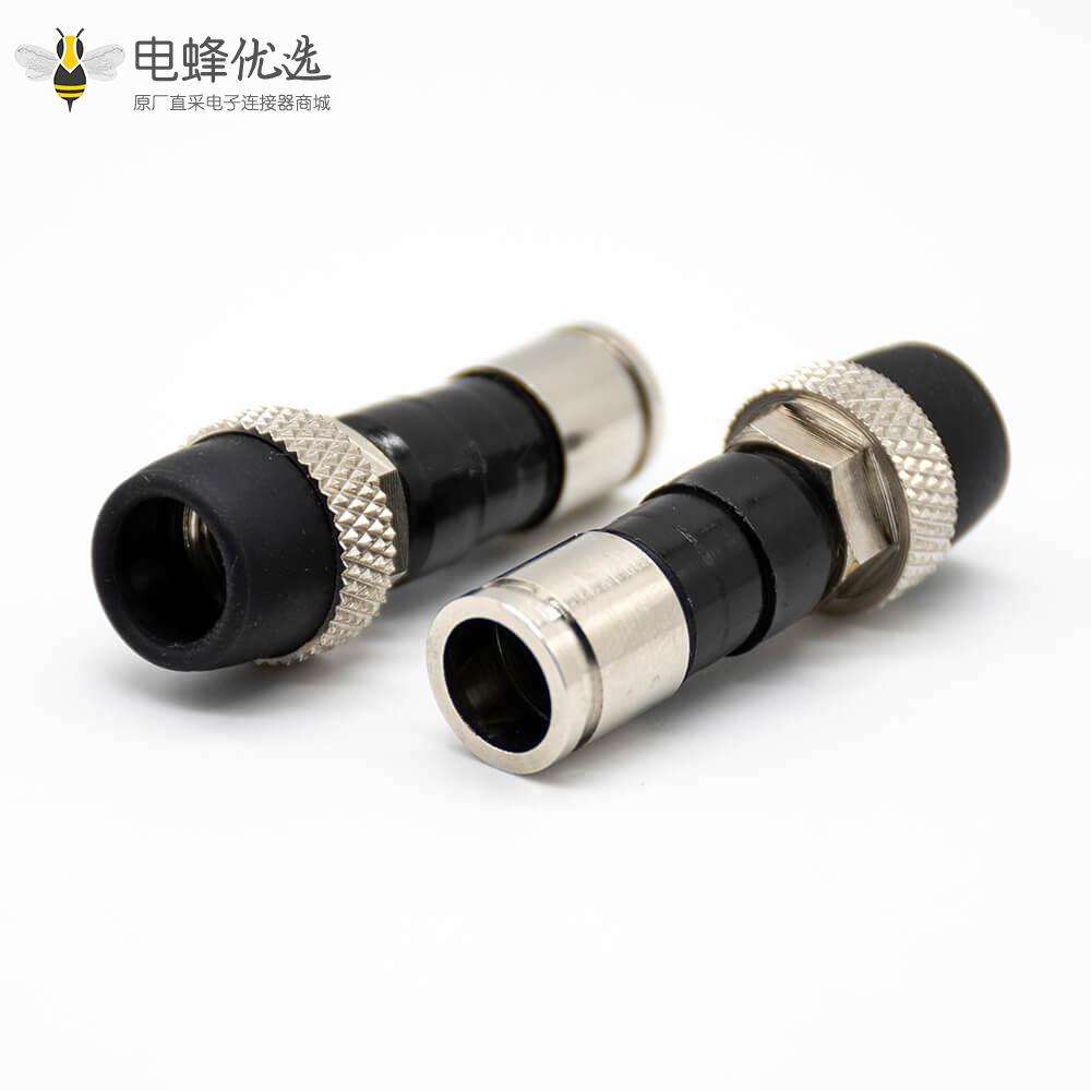 f头同轴连接器公头直式标准75&Omega;接线压缩防尘接RG6