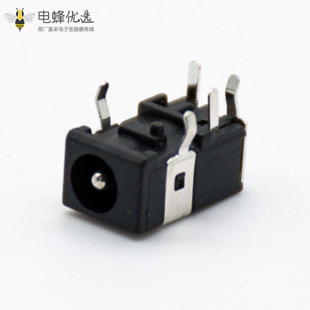DC5引脚公插座插孔贴片焊接不带屏蔽4.5*1.65弯式电源连接器