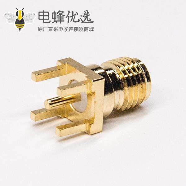 sma射频同轴连接器母头pcb直插板端