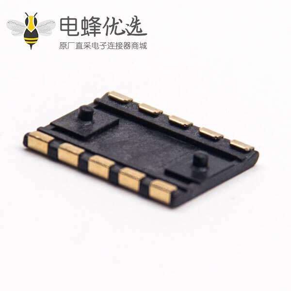 5芯连接器PH2.5镀金PCB板贴板安装母电池插座