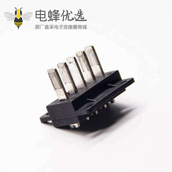 笔记本电池座连接器5芯直式大电流公座电动能源专用连接器