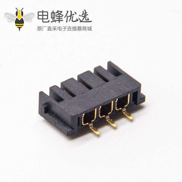 3P电池插座2.5MM间距母座带卡槽