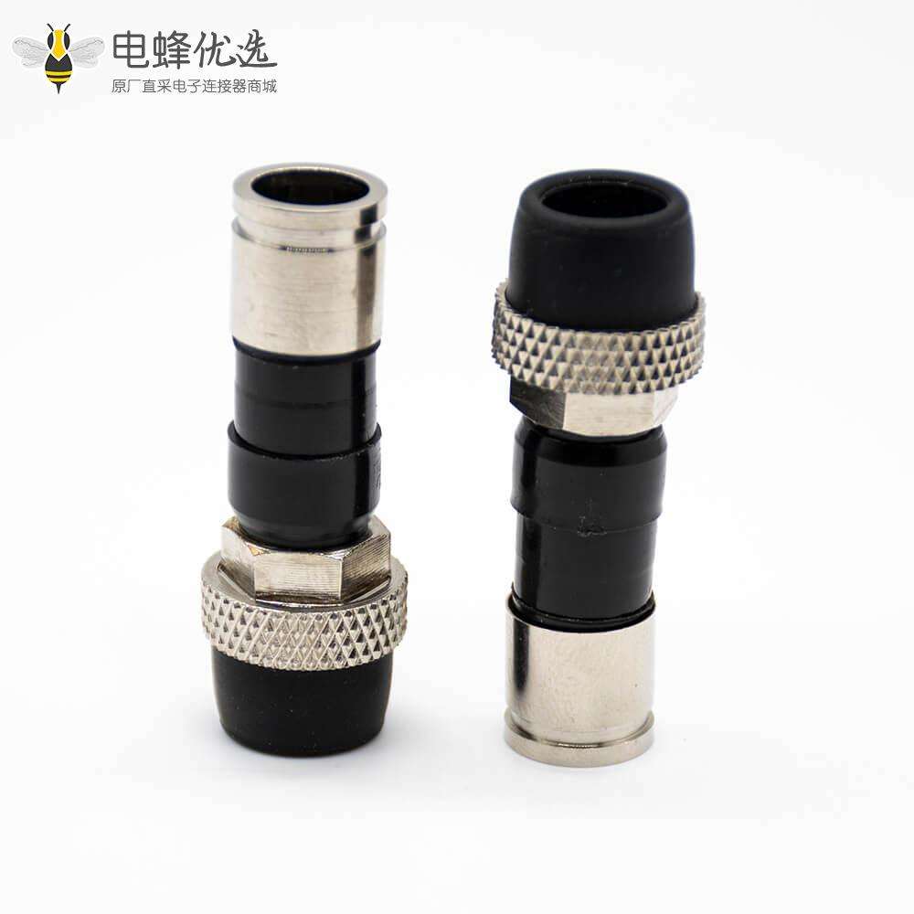 f头同轴连接器公头直式标准75&Omega;接线压缩防尘接RG6