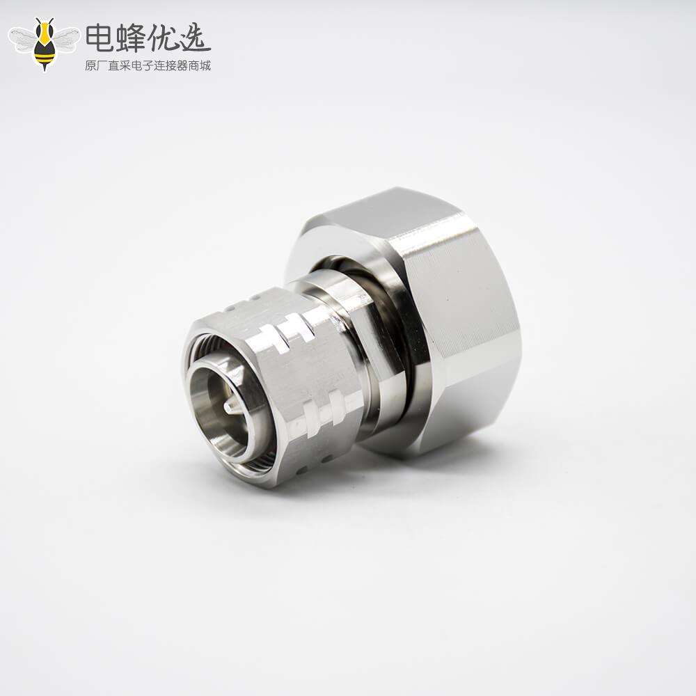 DIN公头RF转接头直式镀镍DIN7/16公转4.3/10公同轴连接器
