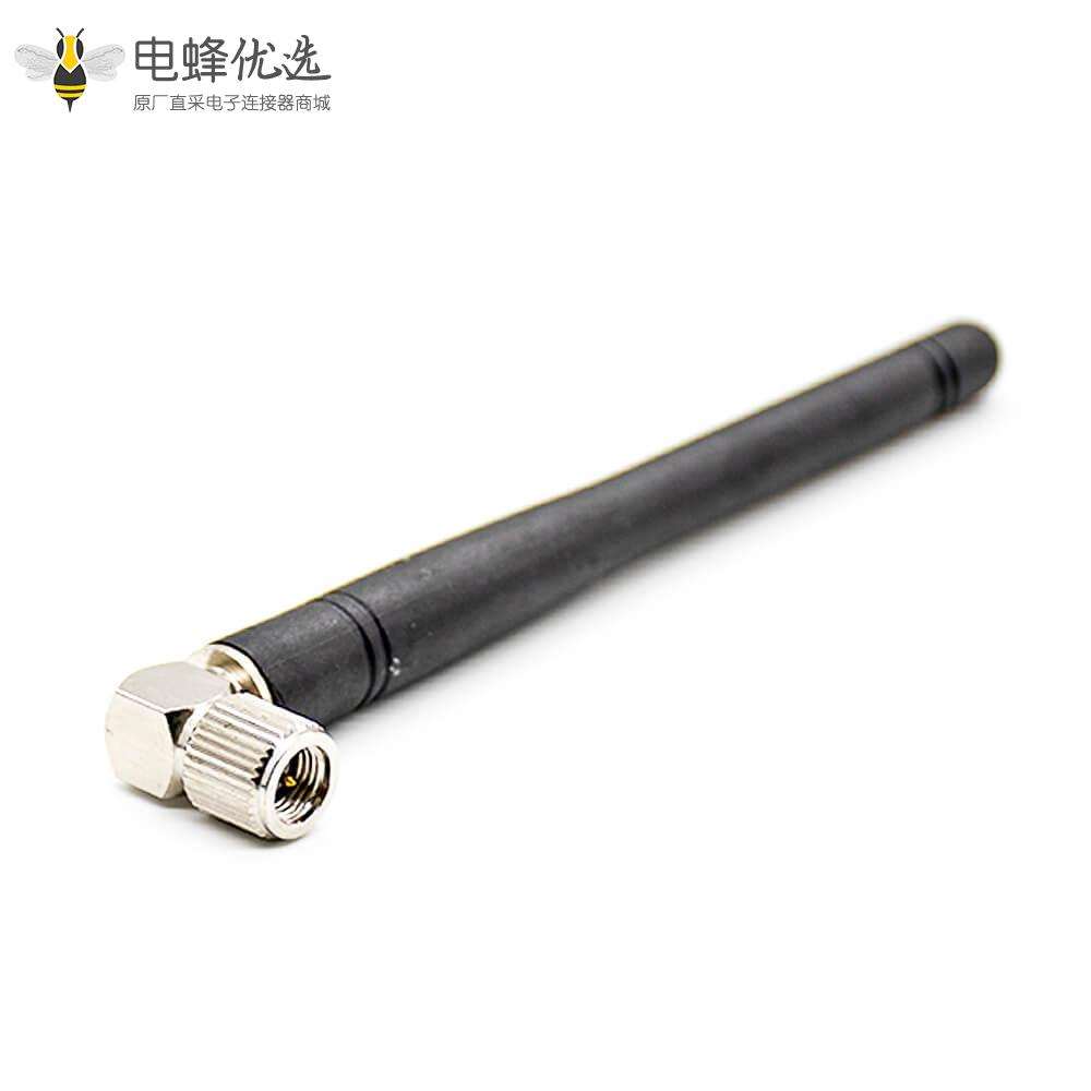 2.4ghz天线SMA弯式公头连接器螺纹连接