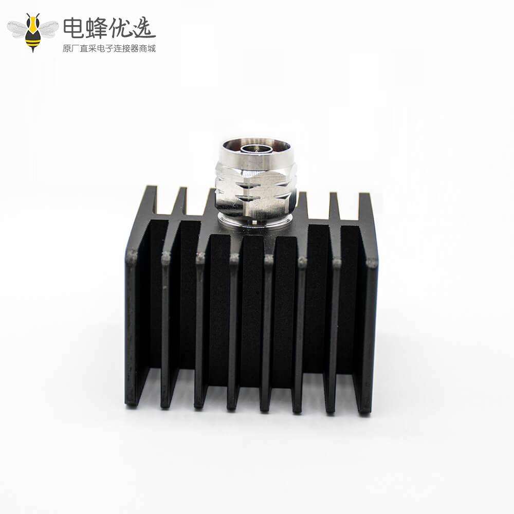RF负载连接器直式N公头黑色方形射频避雷器