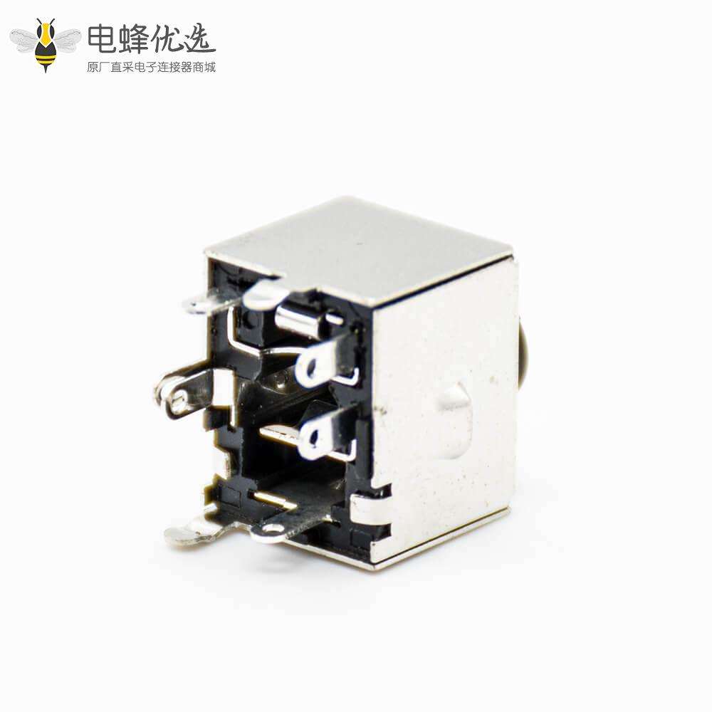 电源插座母头带屏蔽贴片焊接插孔直式DC电源连接器