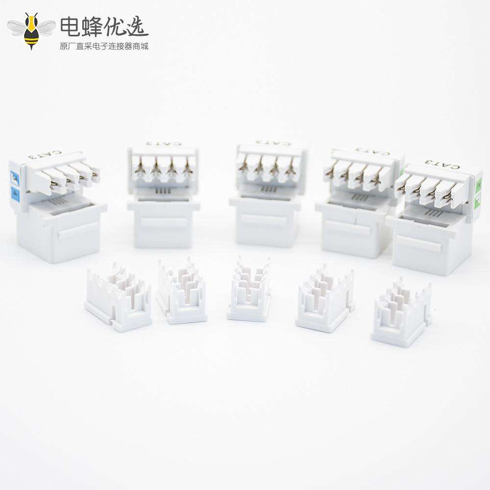RJ11模块单端口4芯CAT3电话模块PCB板安装非屏蔽网络连接器