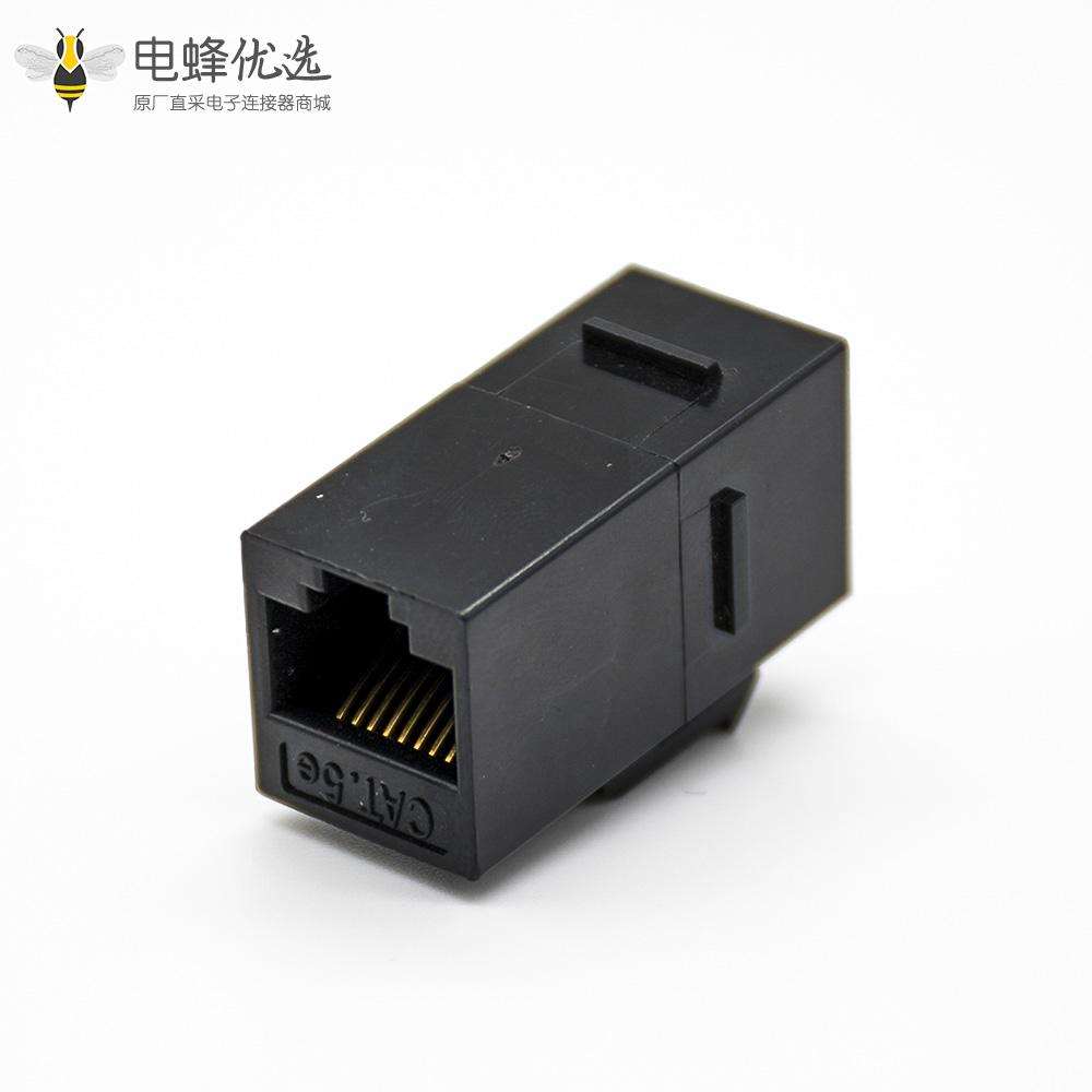 RJ45网口插座8芯直式单端口非屏蔽超五类直通网络模块