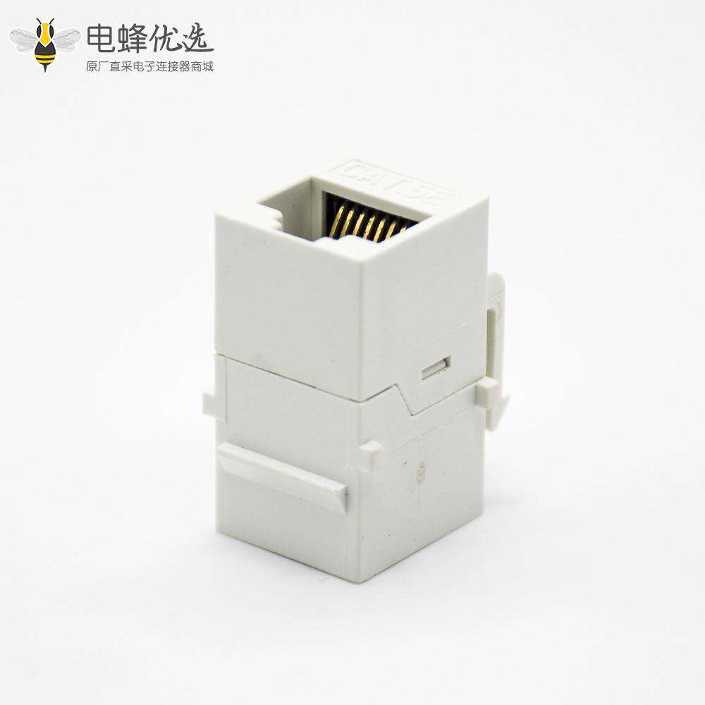 RJ45插座接口单端口插孔不带屏蔽超五类直通网络模块