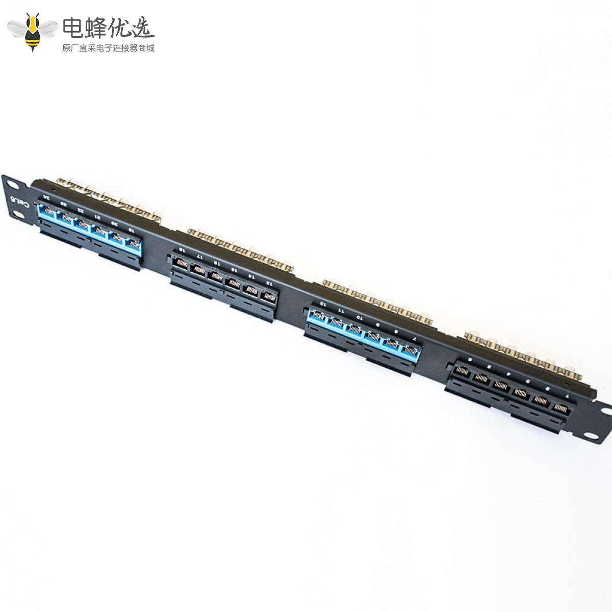 六类配线架19英寸24端口110双IDC不带屏蔽配线架