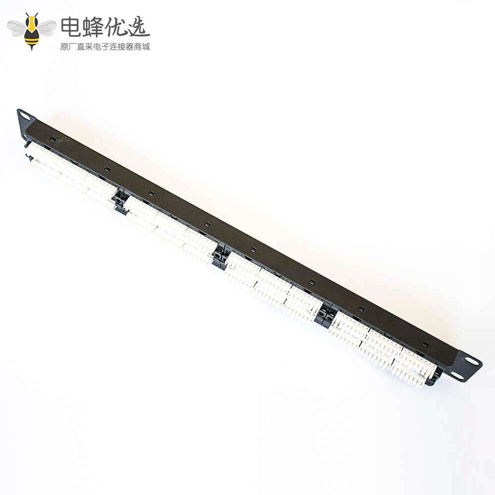24口配线架不带屏蔽19英寸超五类CAT5E带后挡板