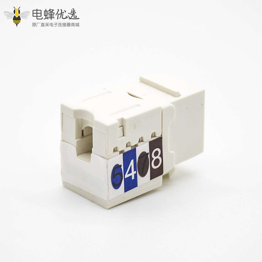 RJ45网络接口模块非屏蔽弯式90&deg;CAT6单端口8P8C