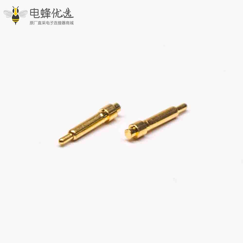 Pogo Pin镀金单芯直式黄铜插件式P型弹簧针