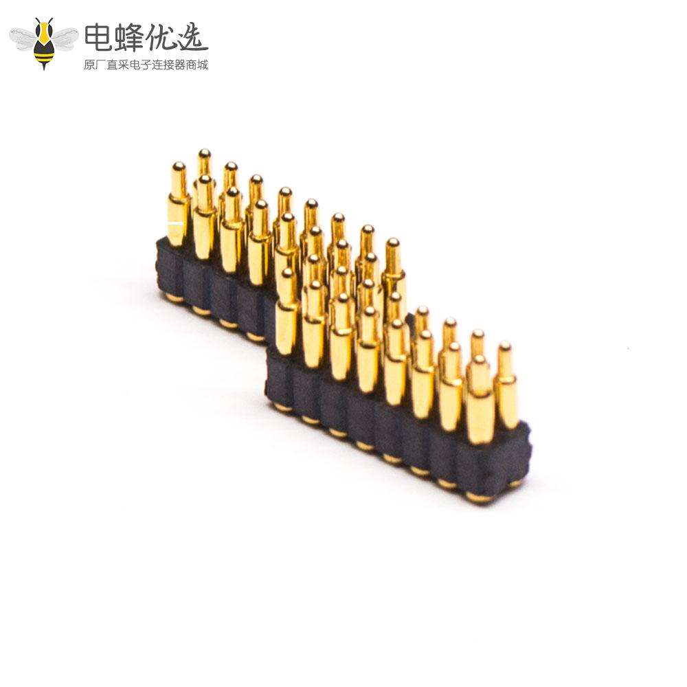 Pogo Pin电池连接器16芯普通单头两排侧放式间距2MM