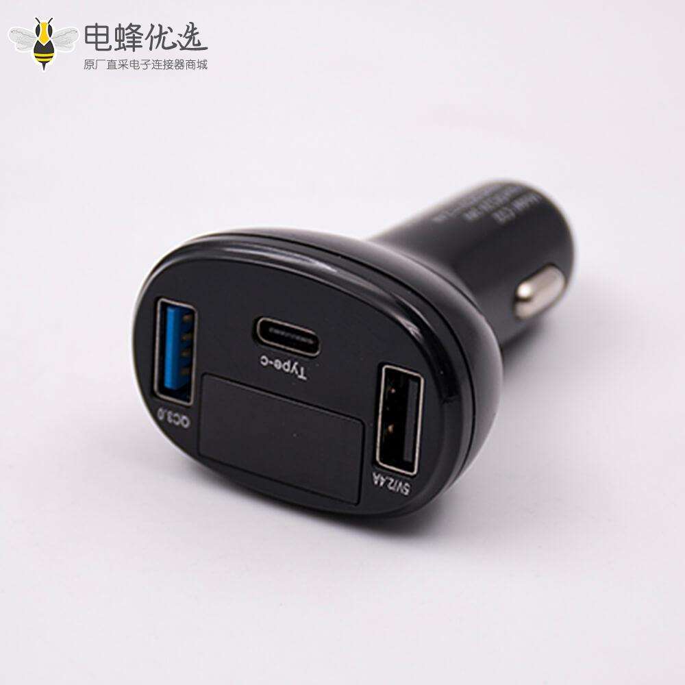 点烟器转USB3端口点烟器插头转USB TYPE-C插座