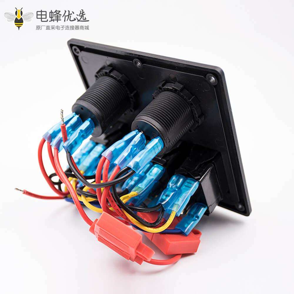 开关面板USB接口点烟器4位开关总和汽车组合面板