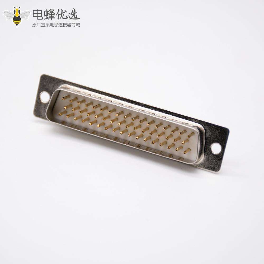 D Sub焊线式连接器180度公头冲针3排50芯DB接口