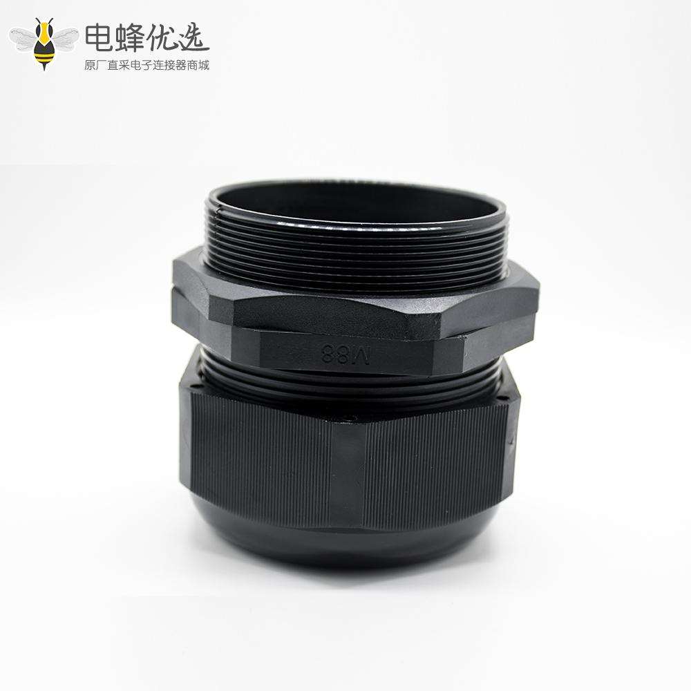 尼龙防水电缆密封接头耐高温塑料固定电缆M88防水接头