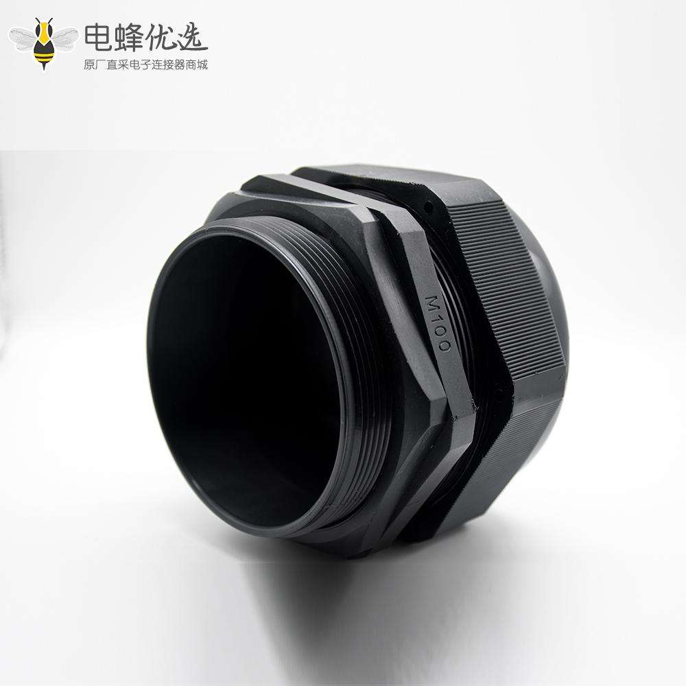 防水电尼龙电缆接头M100公制螺纹连接防水密封接头