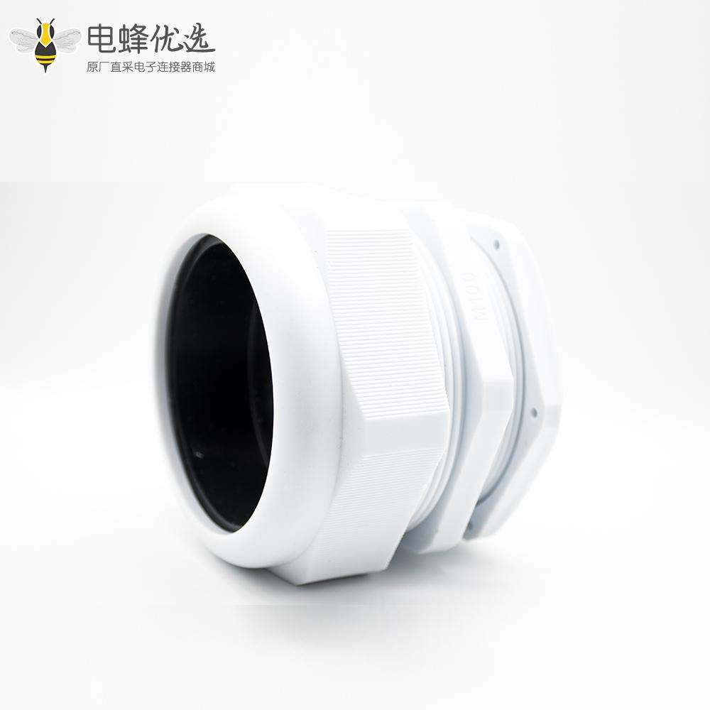 防水电尼龙电缆接头M100公制螺纹连接防水密封接头