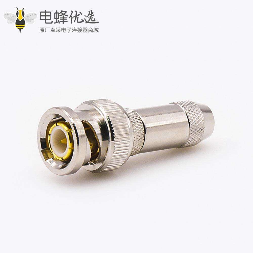 RG316BNC连接器RG174/RG316的公头直式接线焊接