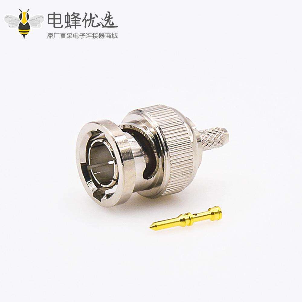SYV-75-4的BNC连接器公头75&Omega;直式接线压接