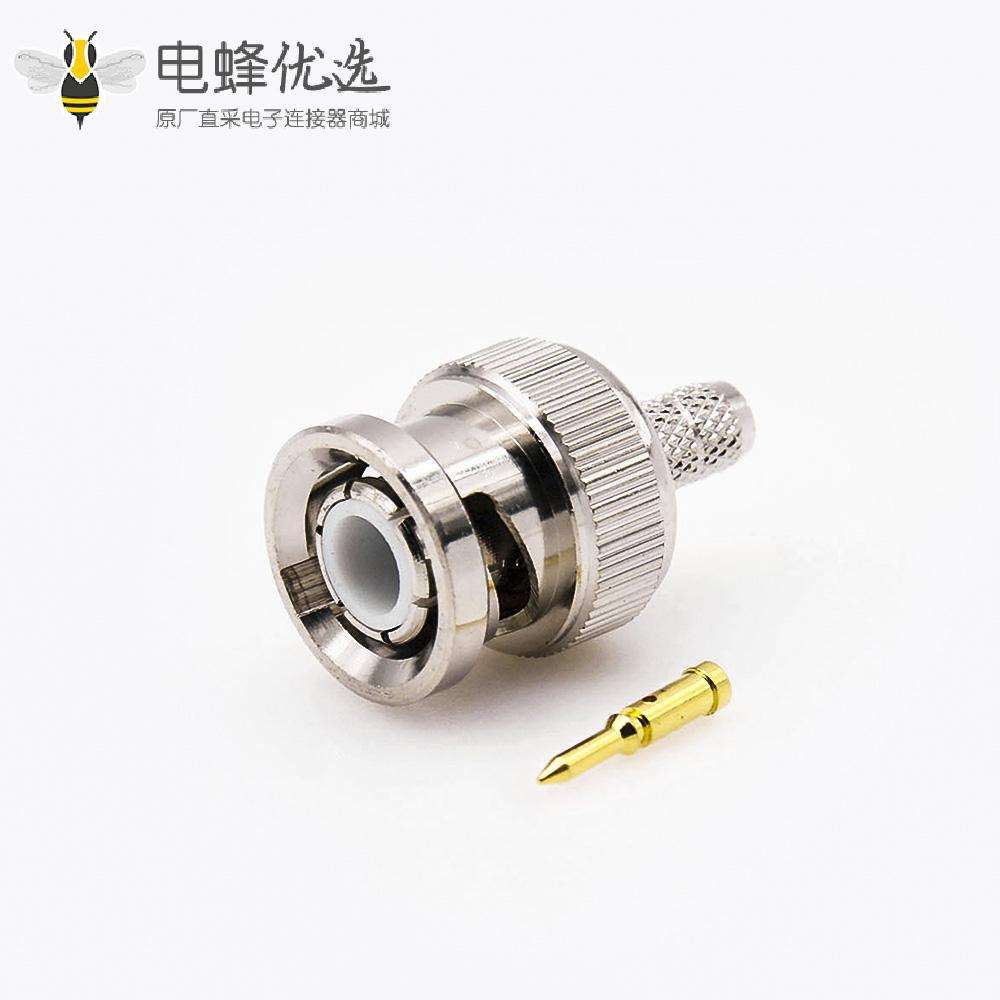 适用于RG58/RG142公头的75&Omega;BNC连接器压接