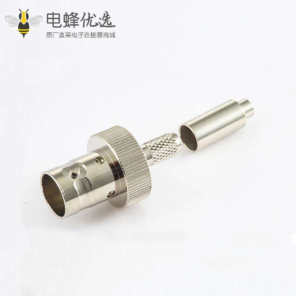 RG179BNCRG179/1.5C-2V母头75&Omega;直式接线压接