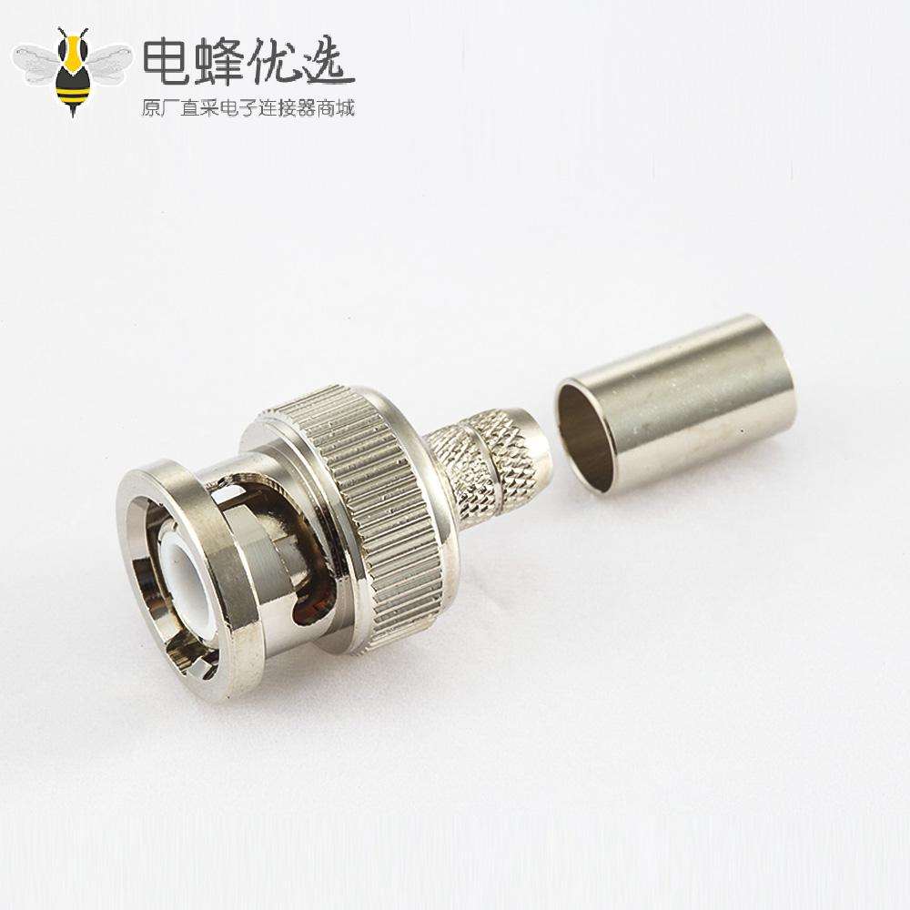 半柔性/半刚性3BNC公头直式压接接线