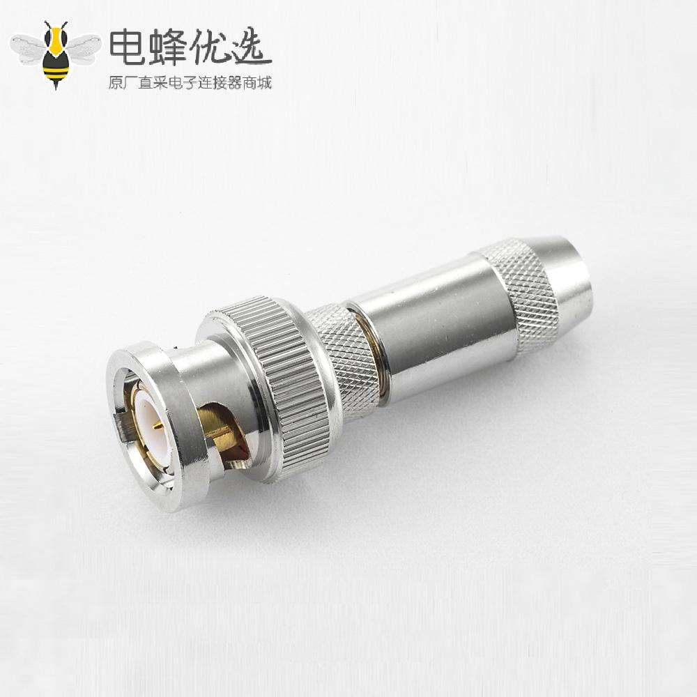 用于RG59/SYV75-4的BNC连接器RG59公头75&Omega;直式接线焊接